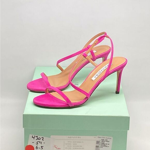 Aquazzura Sleek 75MM Strappy Suede Sandals size 36.5 - Picture 11 of 13